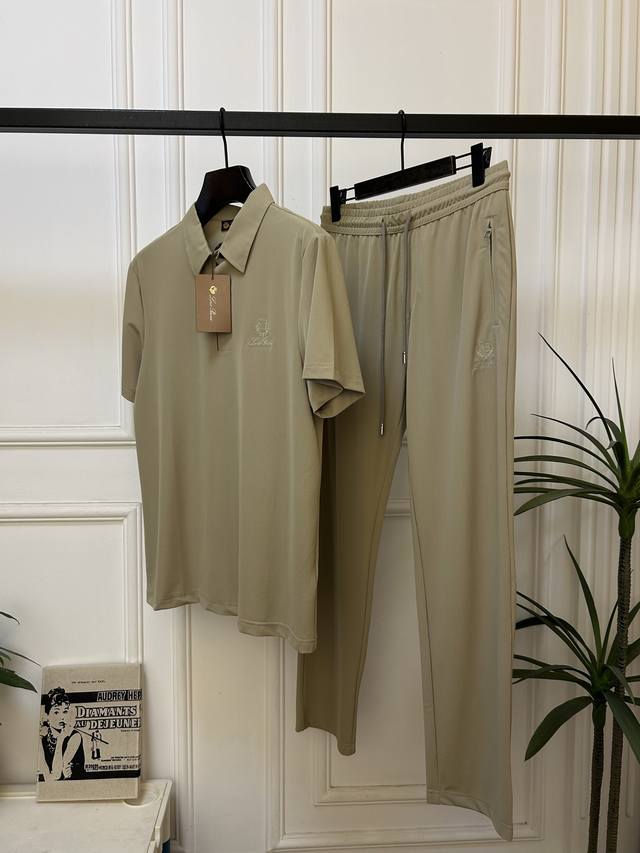 衣服 裤子 新品Lp速干套装、衣服 2025裤子 2025Ss春夏新品套装Polo短袖+卫裤进口四面弹力速干面料，内里包边走线均匀细致，密而不乱彰显大厂做派。面