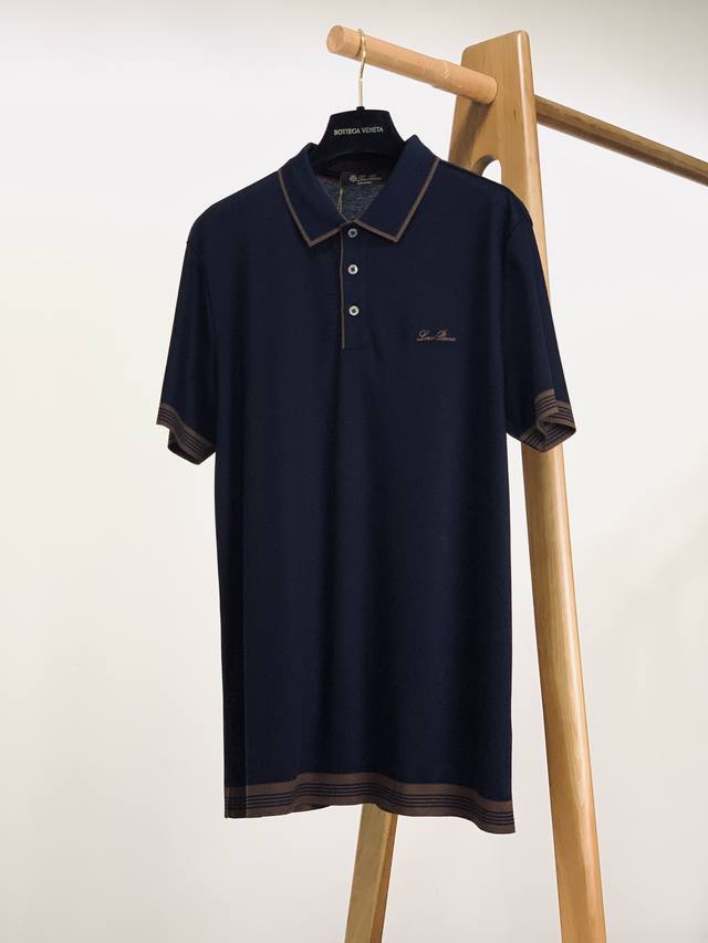 Loropiana L.P2580Ss春夏新品 云棉通勤翻领，把米兰工坊穿成第二层肌肤 19姆米裸感棉暴击 220支双股海岛棉×冰川水洗工艺， 0.2Mm透气孔