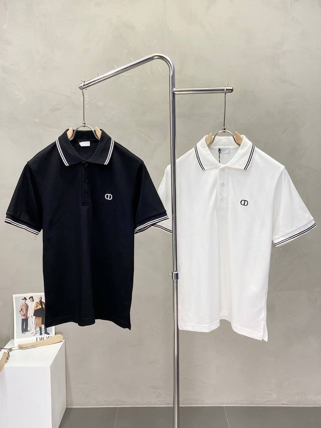 Dior迪奥独家专供新款原单男士休闲短袖 高端定制 高版本 时尚百搭爆款进口面料 手感超柔软细腻 穿着亲肤舒适 高端精品 代工厂P精细做工 上身非常赞 男士必备