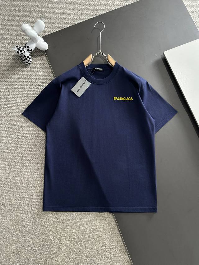 Balenciaga* 2025春夏款上新 原高版本 巴黎世家 面料采用260克高密度纯棉 不变形 不缩水 工艺介绍：双线走位 洗水＋前后精密万针刺绣 颜色：宝