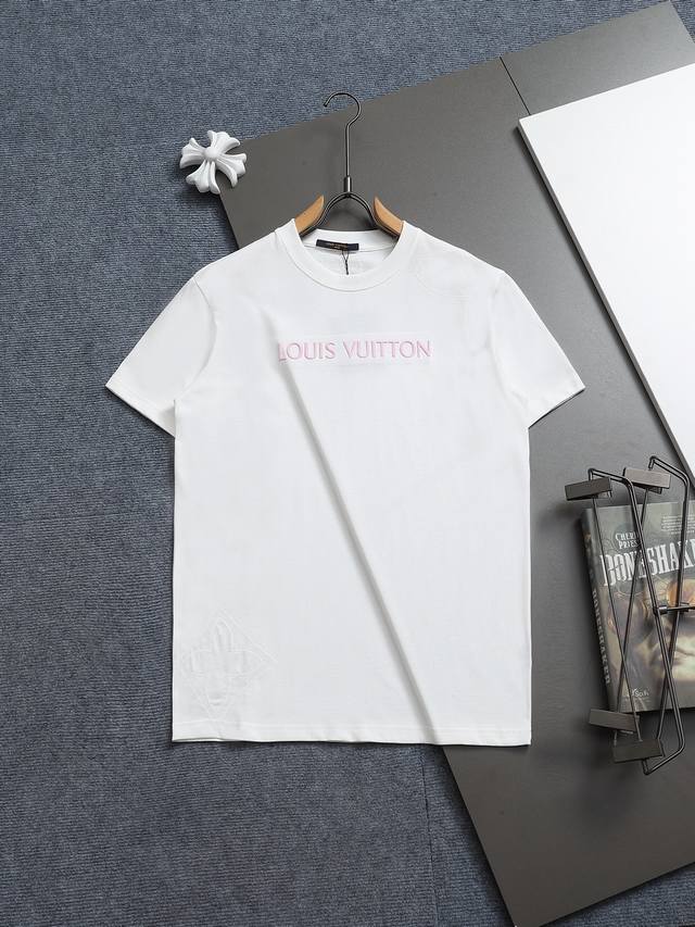 Louis Vuitton 路易威登 1V 微宽版型Xs-L 25Ss Lv 新品专柜走秀款 字母Logo刺绣 男女同款！短袖不在千篇一律的大众脸，而是一定要独
