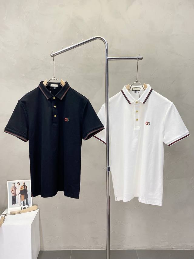 Gucci古驰独家专供新款原单男士休闲短袖 高端定制 高端版本 时尚百搭爆款进口面料 手感超柔软细腻 穿着亲肤舒适 高端精品 代工厂P精细做工 上身非常赞 男士