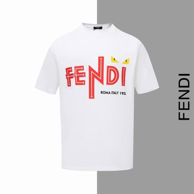 款号#Z120 芬迪硅胶红标字母圆领短袖 Fendi官网一致款式 面料：32支双纱280克纯棉面料 同缸同色织染螺纹 颜色一致 工艺：进口机器热厚版硅胶 背后新