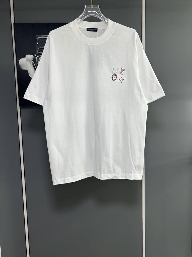 高端原版规格版本 25Ss早春新品 路易威登 Lv涂鸦印花Logo精致升 原版面料 官方同款 短袖T恤 定制380克同缸染面料 手感非常舒服 春夏最新砖柜同步