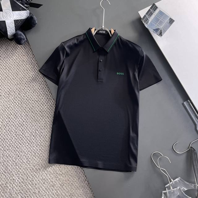 Boss 新品高端货上市！2025夏季新款Logo男士翻领Polo衫！经典休闲商务男款，高端男装的天花板级别的商务男款！简约时尚大气不失优雅，单穿内搭体面过人，