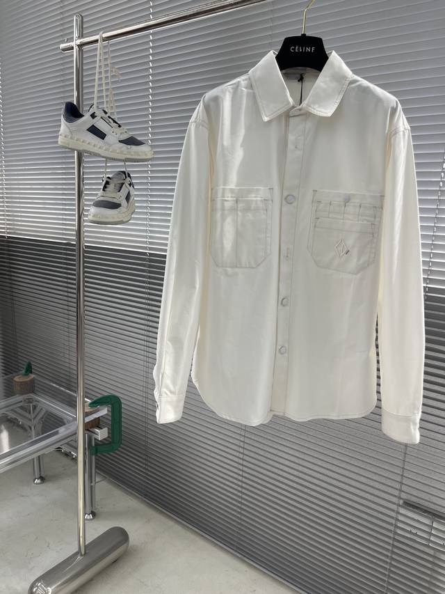 Dio 25Ss秋季男装系列 棉质斜纹刺绣衬衫 男款 高版本！ 码数：S.M.L.Xl 衣长