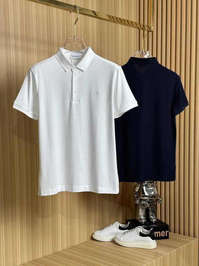 原厂原D] Ferraga*菲拉* Ss夏季新款字母Logo刺绣男士翻领休闲Polo衫！专柜同款，三B齐全，原版五金纽扣，辅料，水洗麦，原标 经典商务休闲男款，