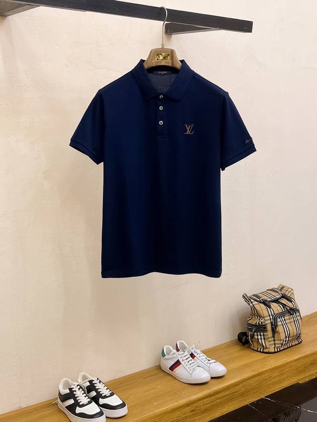 Lv 路易威登 2025Ss夏季新款字母Logo男士翻领Polo衫！经典商务男款，高端男装的天花板级别的商务男款！简约时尚大气不失优雅，单穿内搭体面过人，品质控