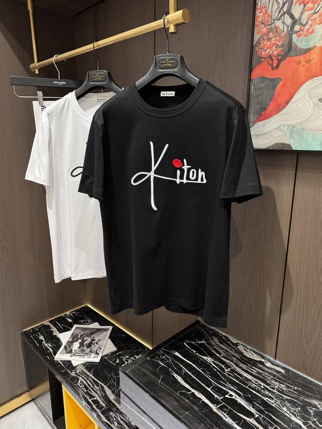 Kiton 25S夏季新款休闲圆领短袖，码数M-4Xl