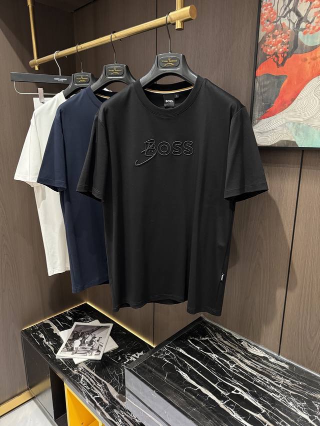 Boss 25S夏季新款休闲圆领短袖，码数M-4Xl
