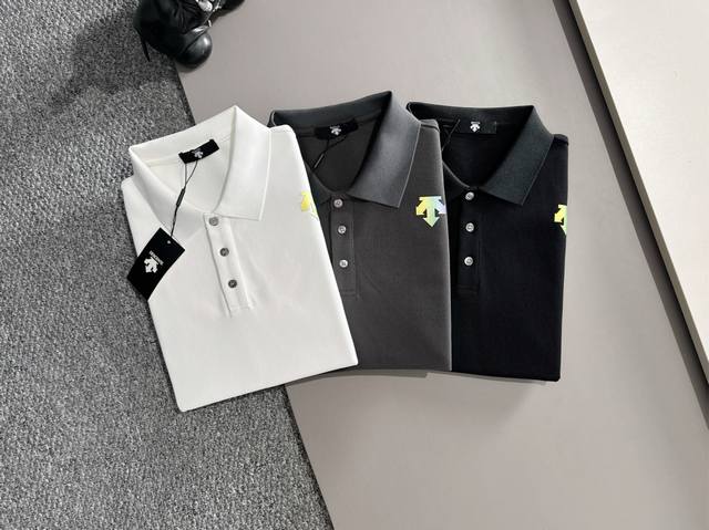 Des 迪桑特 2025年春夏新品上新 三标齐全 翻领短袖Polo衫 好货不用过多介绍 看细节 专柜码数：M-Xxxl 175 140建议L，