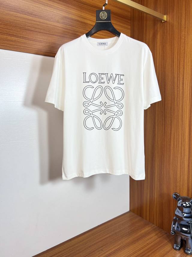 Loewe 罗意威 2025年春夏新品上新 三标齐全 圆领短袖T恤 好货不用过多介绍 看细节 专柜码数：M-Xxxl 175 140建议L
