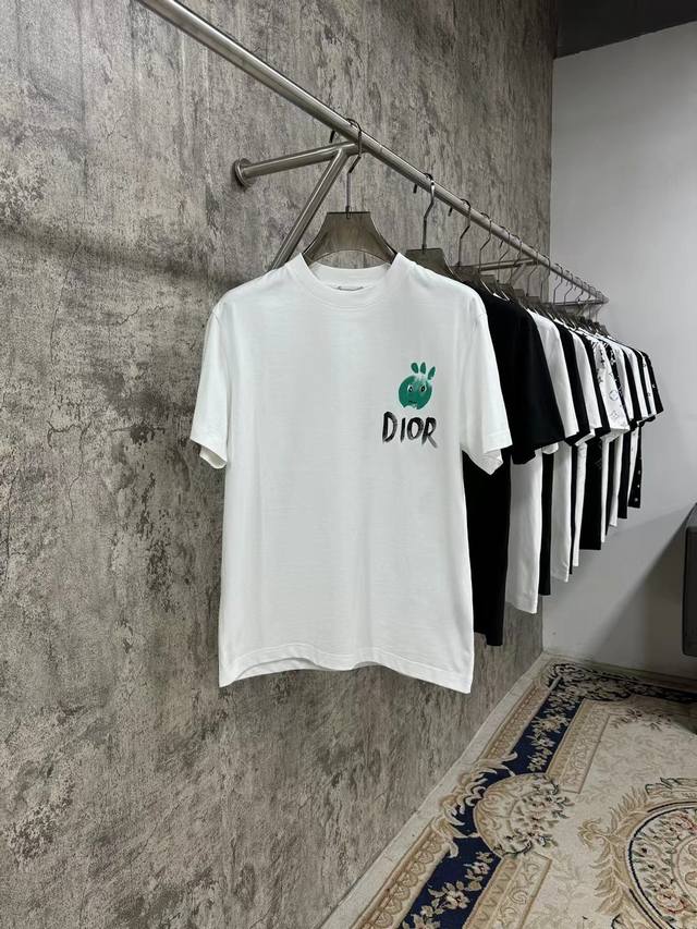 上新 25Ss Cd 爆款短袖来袭 定制环保Logo 经典百搭 面料精选新疆长绒棉 码数S-Xxl 小微阔