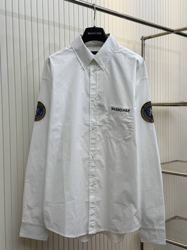 Bal 巴黎 25Ss 刺绣章仔长袖衬衫 Size：S M L Xl