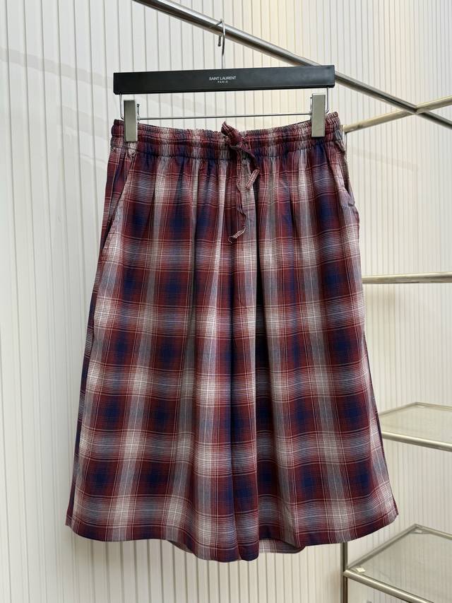 Acne Studi 新款渲染格纹短裤 Size：Xs S M