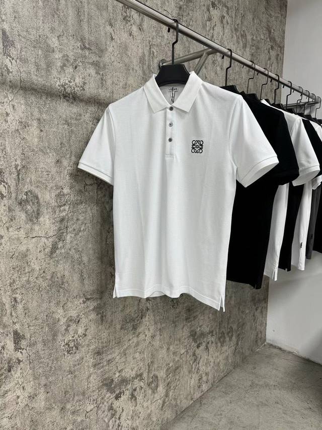 Loewe罗意威 上新 25Ss最新丝光珠地Polo衫翻领T恤 原版定制 顶级定制Logo 经典百搭 码数48-56