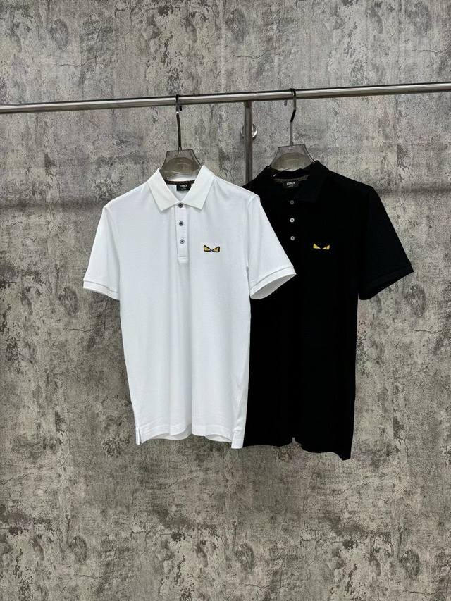 Fend芬迪 上新 25Ss最新丝光珠地Polo衫翻领T恤 原版定制 顶级定制Logo 经典百搭 码数48-56