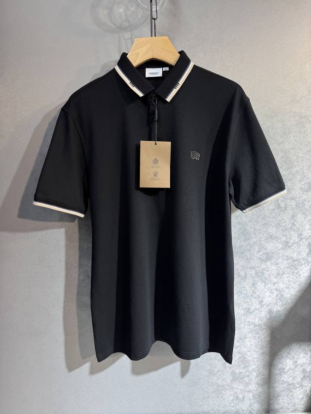 Burberry 巴宝莉 25Ss新款春夏短袖 最高版本客供定制高端朱地面料简单时尚款，螺纹拼色螺纹配色超级好看！经典Logo的设计 简单大方的款式！756 满