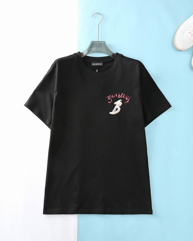 Bbr 芭*力 25Ss夏季新款平纹棉质纯色圆领短Tee，男士后背帆船涂鸦印花标识时尚休闲圆领短袖T恤衫！贸易公司渠道稀出，选用客供定制平纹针织棉布，触感柔软舒