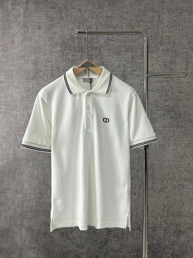 Y170S270Dior迪奥2025新款Cd精美小Logo刺绣夏季丝光珠地棉男士短袖Polo衫 这款 Cd Icon Polo 衫是二零二五夏季男装系列新品，休