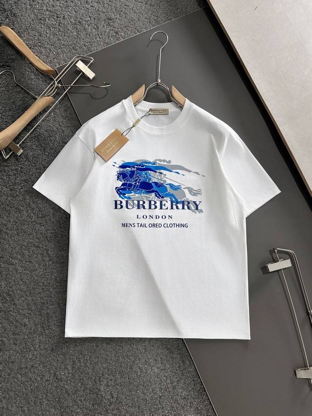 Bbr 2025Ss春夏最新款圆领时尚短袖T恤，官网同步，专柜纯棉面料！贴肤舒适，耐看又好穿，经典简约Logo设计，原厂工艺一丝不苟，型男必备单品 码数S-Xx