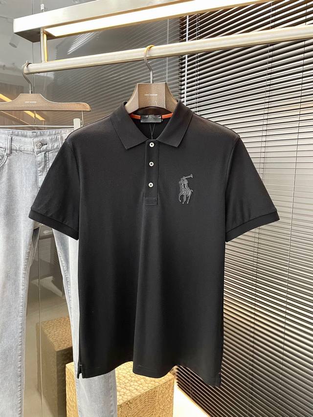拉夫劳伦Ralph Lauren 保罗 2025最新款Polo短袖，采用最新桑蚕丝棉面料，耐水洗不易掉色，手感柔软、成分柔软舒适 经典设计风格 特殊定制 简单的