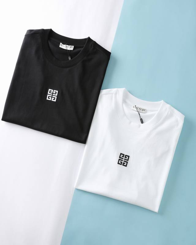 Giv纪** 25Ss春夏新款丝光云朵棉圆领短Tee，男士经典4G刺绣徽标时尚休闲宽松圆领马甲背心！贸易公司渠道稀出，领先Gw发售，简约个性高级风，夏日运动打篮