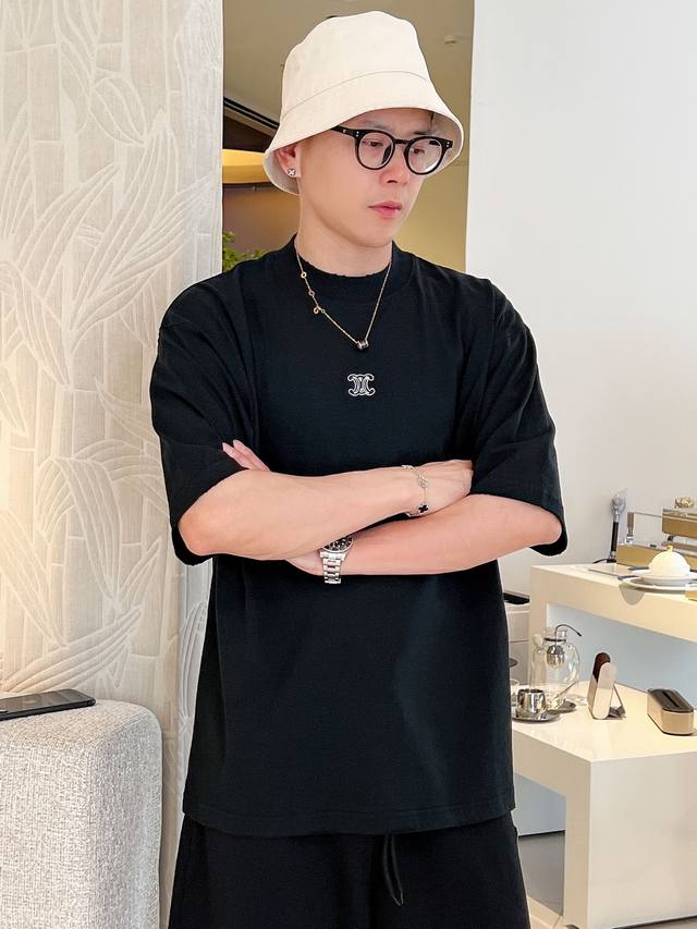 18活动款持续有效多让20 赛琳2025新工艺洗水割烂磨破春夏新款首发专柜最新款短袖圆领T恤 官网同款 高端订制 设计前卫时尚！品牌Logo重工艺设计 高端定纯