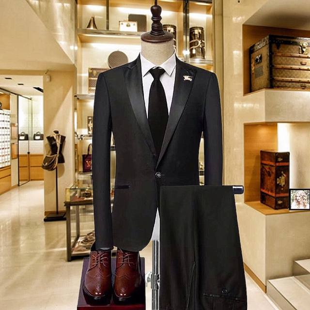 商务首选！业务洽谈、应聘必备正装！婚庆礼服！店主力荐！主推爆款！ 巴宝莉 Burberry 原单高端西装套装 官网同款 西服一整套 发布会走秀新款 市场最高版本