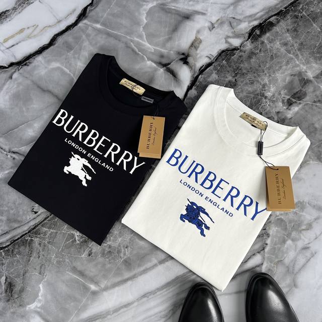 Burberry 巴宝莉 2025春夏新款欧洲专柜爆款 顶级Gw款定制 原单时尚名星网红款休闲短袖T恤。 微阔版 尺码：M~3Xl 115～200斤可穿 25S