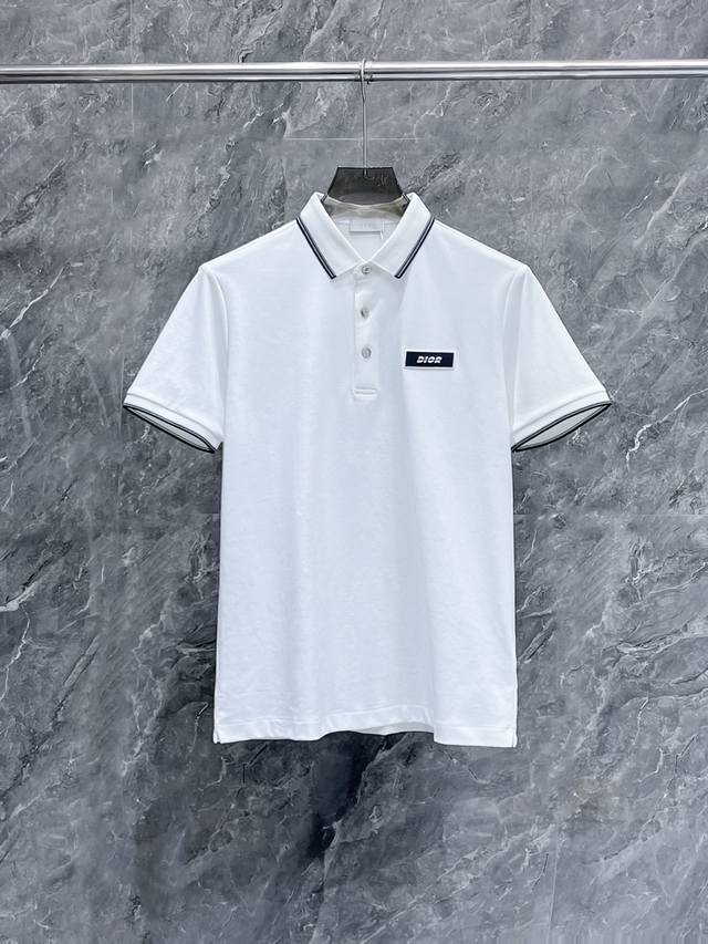 新品上市 迪奥 2025Ss夏季新款字母Logo男士翻领Polo衫！经典商务男款，高端男装的天花板级别的商务男款！简约时尚大气不失优雅，单穿内搭体面过人，品质控