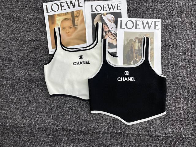Chanel＆香奈儿新款字母Logo不规则背心Sml现货发