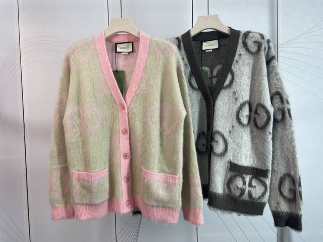 Gucci＆古驰新款两面穿马海毛宽松版型毛衣开衫外套Sml现货供应