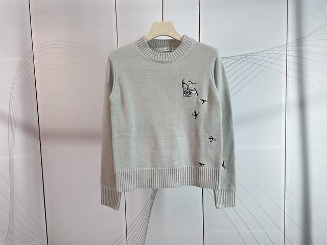 Loewe＆罗意威 新款女百搭羊毛企鹅刺绣针织衫Sml现货供应
