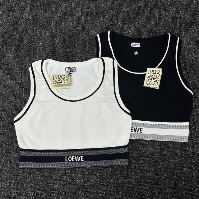 Loewe＆罗意威新款圆领短款吊带背心2色三码Sml现货供应