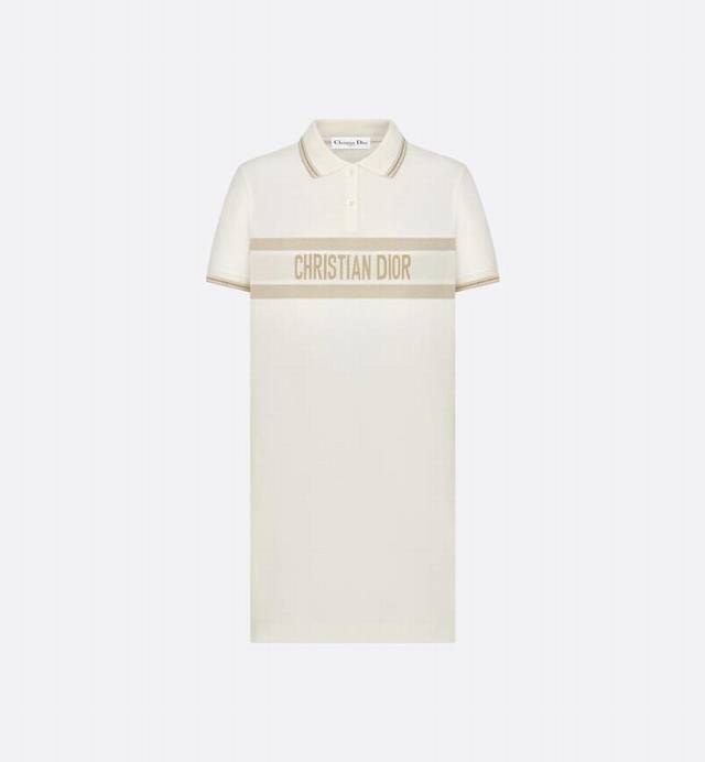 早春新款Christian Dior &迪奥翻领条纹提花翻领Polo裙Sml现货供应