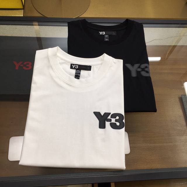 新品短袖 Y-3 2025春夏 Ss Y*3家 影影绰绰Logo标识体恤 定制贵柜高级品质60支双股长绒棉面料，舒适吸汗，前幅最新季影影绰绰Logo，后幅领下精