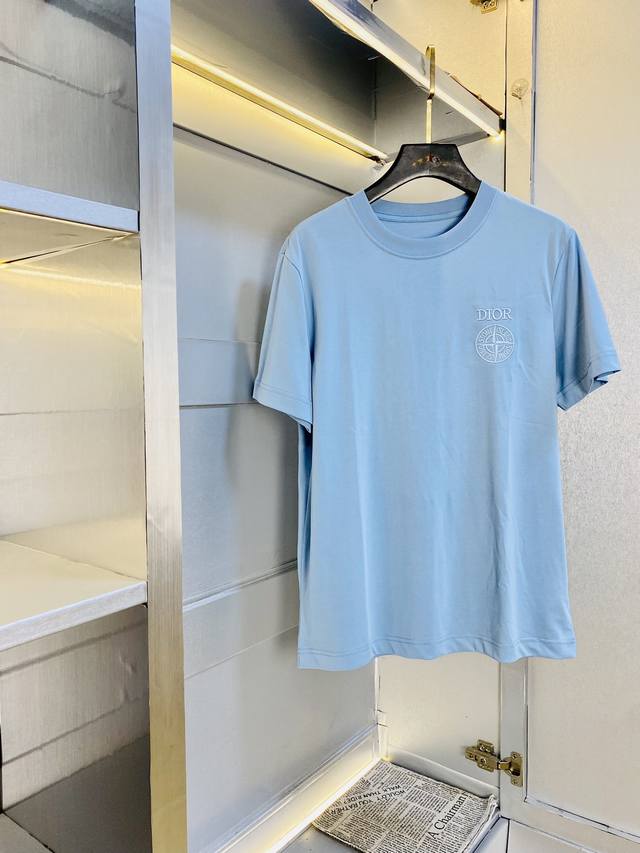 穿210斤 原单货！胖子福音 情侣装迪奥Dior 原单品质 2025最新款 短袖T恤 五分袖中袖 精选专柜订制顶级纯棉进口面料 带原版洗水唛！三标齐全 所有细节