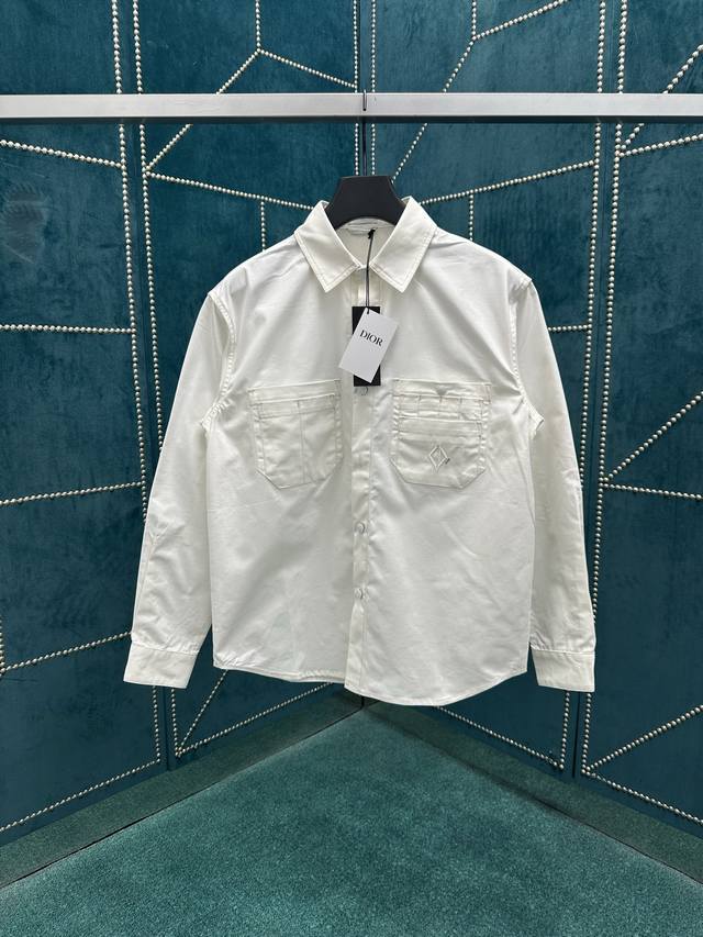 迪奥 25Ss秋季男装系列 棉质斜纹刺绣衬衫 男款 高版本！ 码数：S.M.L.Xl.