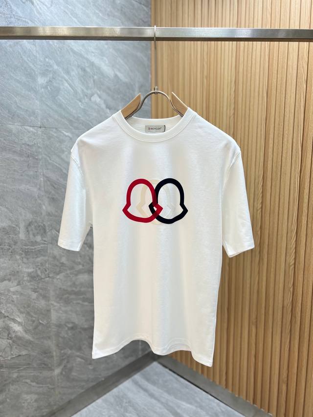 Moncler 蒙口 2025春夏新品 三标齐全 丝光棉 短袖T恤 好货不用过多介绍 看细节 专柜码数：M-Xxxl 175 140建议L ，