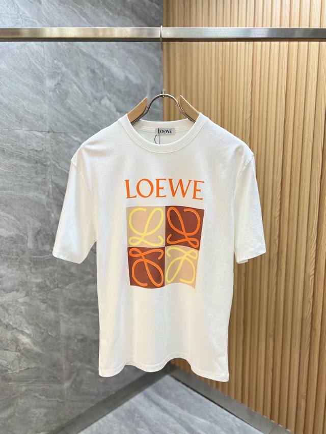 Loewe 罗意威 2025春夏新品 三标齐全 丝光棉 短袖T恤 好货不用过多介绍 看细节 专柜码数：M-Xxxl 175 140建议L ，