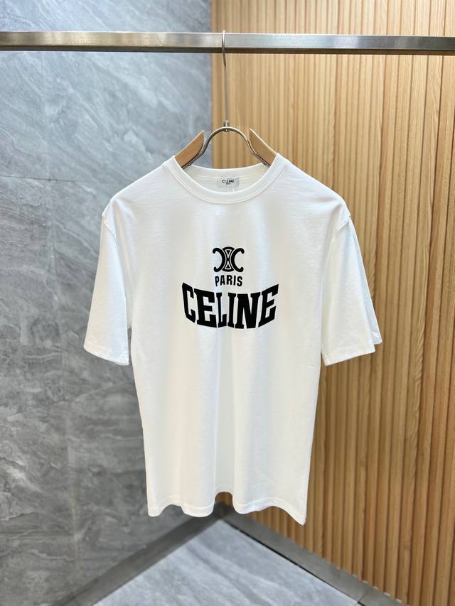 Charlie 赛琳 2025春夏新品 三标齐全 丝光棉 短袖T恤 好货不用过多介绍 看细节 专柜码数：M-Xxxl 175 140建议L ，