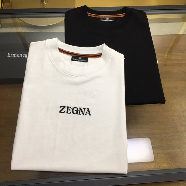 专柜款 Z.Zegn S-2Xl高版本 2025专柜新品，Ez家原单男士圆领短袖T恤，高端洋行渠道货，顶级重磅臻品，品相超预期，直接入专柜性质，吊牌价4130元