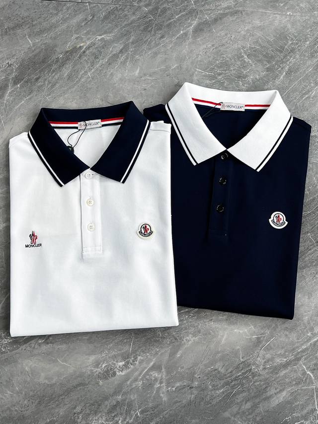 新品 顶级贸易公司货，白金级品相，2025春夏新品，独家售卖！！Mon*Ler高端男士商务休闲翻领马球Polo衫！极符合 Mon 家美学基调的一款马球衫，造型设