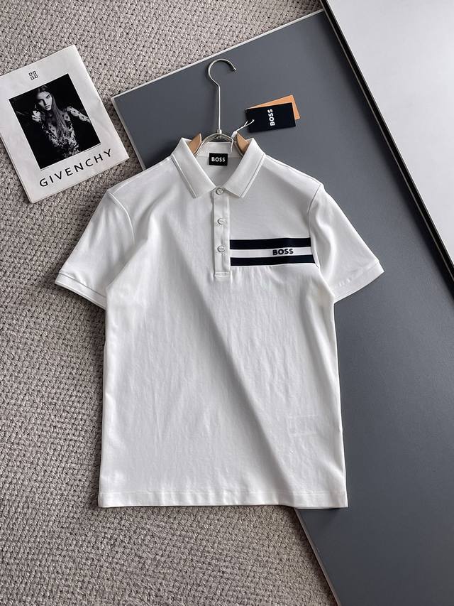 Boss 2025Ss夏季新款字母Logo男士翻领Polo衫！经典商务男款，高端男装的天花板级别的商务男款！简约时尚大气不失优雅，单穿内搭体面过人，品质控 细节