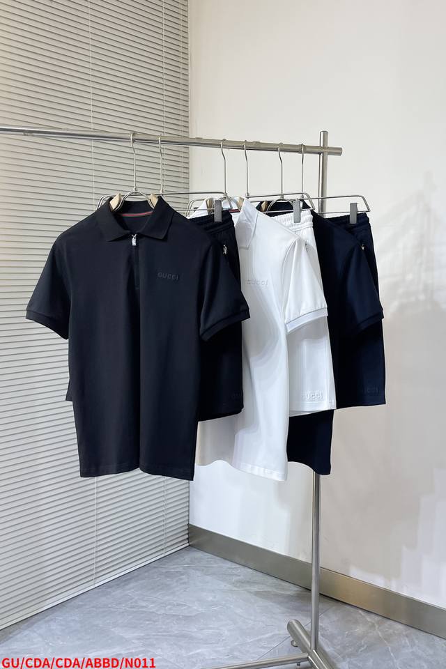 上衣 裤子 N011 Gu古奇、2025最新品，时尚休闲套装，顶级原版面料打造，穿着舒适，吸湿性透气性都非常良好，色牢度超高！无论内搭还是外穿都非常出彩码数M-