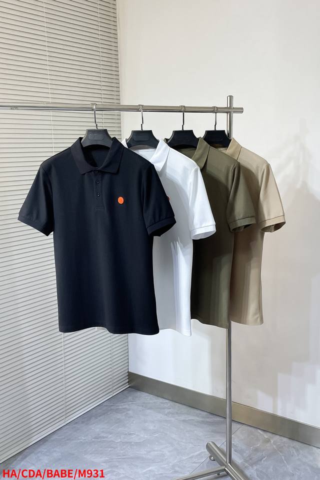 M931 Ha 爱马仕 春夏新品，男士高端商务休闲马球短袖衫，贸易公司渠道货，纯血统品质，品相完美如斯！极具奢华设计的一枚白金级单品，极符合美学基调的一款T恤，