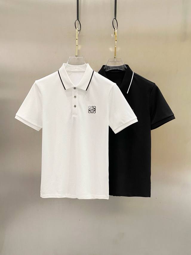 Loewe罗意威 2025Ss夏季新款 Logo男士翻领Polo衫翻领 T恤 经典商务男款，高端男装的天花板级别的商务男款！简约时尚大气不失优雅，单穿内搭体面过