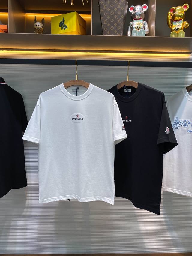 B23-Moc25Ss春夏新款平纹针织棉布圆领短Tee，男女同款复古做旧字母标识印花休闲短袖T恤衫！贸易公司渠道稀出，领先官网发售！法蒙家新款T恤以其精湛的工艺