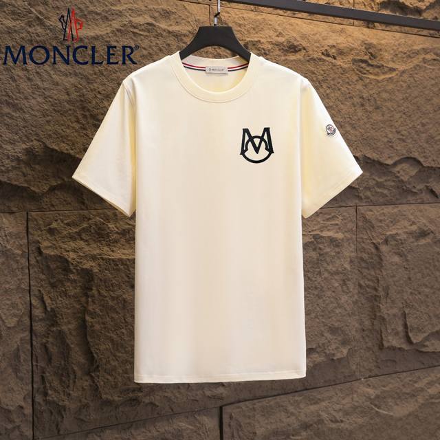 实拍 Nfc芯片感应 Moncler 蒙口 短袖T恤 2025专柜同步发售新款个性简约标识短袖T恤 面料：原版同步300克重双纱100%纯棉 超高质感，丝滑厚实